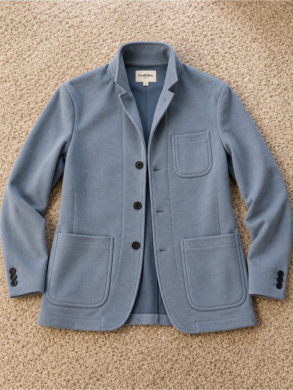 Goodfellow & Co Light Blue Shirt Jacket with Patch Pockets